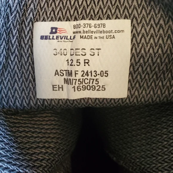 Belleville 340 DES Men's Hot Weather Tan Flight and Combat Vehicle Boot SZ.12.5R - Picture 6 of 8